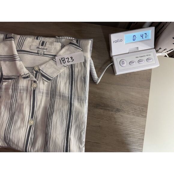 Madewell Womens Central Shirt Size M Parkman Stripe Menswear Artsy Oversized - Picture 13 of 13